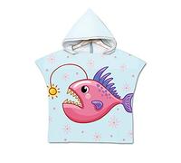 Poncho de Bain à Capuche Enfants, Chickw1 Microfibre Serviette de Bain Enfants Serviette de Plage Cape de Bain Super Doux Poncho à Capuche pour Filles Garçons Enfants de 2 à 8 Ans