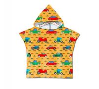 Poncho de Bain à Capuche Enfants Microfibre, Chickwin Motif Serviette de Bain Serviette de Plage Super Doux Poncho à Capuche pour Filles Garçons Enfants (60x80cm,véhicule d'ingénierie 15)