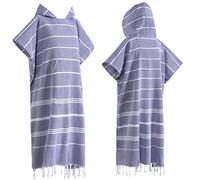 Poncho de Bain Adulte,Poncho de Bain 1 poncho de surf en coton, serviette de bain à langer, peignoir de bain avec poche, grande taille, serviette portable, serviette de plage à capuche for adulte, hom