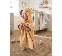 Poncho de bain bébé avec coton recyclé personnalisable Animal ocre 12/18M(74/81)