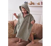 Poncho de bain bébé avec coton recyclé personnalisable Animal olive 3/6M(60/67)