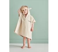 Poncho de bain bébé avec coton recyclé personnalisable Animaux beige 12/18M(74/81)