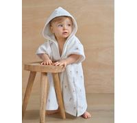 Poncho de bain bébé GIVERNY personnalisable, avec coton recyclé blanc imprimé 12/18M(74/81)