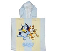 Poncho de bain Bluey à capuche - 50 x 100 cm (FR/ES, Âge, 1 an, 8 ans, Poncho de bain Bluey)