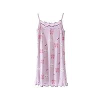 Poncho de Bain Enfant,Enfants Tout-Petits bébés Filles Printemps été imprimé Robe de Princesse sans Manches Chemise de Nuit Robe Vert Fille (Purple, 9-10 Years)