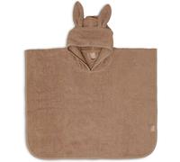 Poncho de bain éponge en coton marron clair TU