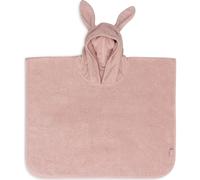 Jollein Poncho de bain pour enfant de 1 à 4 ans - Terry, rose sauvage - 100% coton - éponge - Certifié Oeko-Tex - Avec capuche et oreilles - Pour fille et garçon