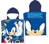 arlis Poncho De Bain Licence - Capuche Poncho De Bain Licence 50 X 100 cm (FR/ES, Âge, Taille Unique, Taille Normale, Poncho Sonic)