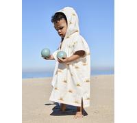 VERTBAUDET Poncho de bain/plage bébé, avec coton recyclé blanc imprimé 12/18M(74/81)