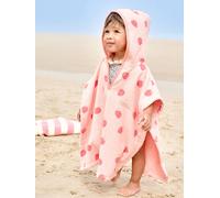 Poncho de bain / plage bébé personnalisable, avec coton recyclé rose imprimé 12/18M(74/81)