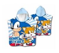 Poncho de bain Sonic The Hedgehog pour enfants poncho à capuche 50 x 100cm