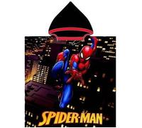 Poncho de bain - Spider-Man - 55 x 110 cm - 100 % Microfibre - 250 Gsm - Rouge