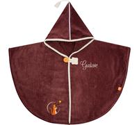 Poncho de bain tigre chocolat personnalisable (0-5 ans)