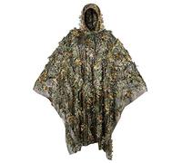 Poncho de camouflage Ghillie en 3D - Motif feuilles - Pour la chasse et la chasse