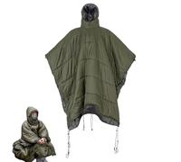 Poncho de camping - Cape confortable pour toutes les saisons, écharpe à capuche respirante, vêtement de randonnée durable | Poncho prêt à voyager, bouclier rembourré pliable, couverture chaude