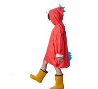 Poncho de pluie enfant vélo printemps été garçon fille uni boutonné poncho épais imperméable pluie ponchos gants d'hiver bébé, rouge, 4-5 ans