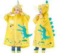 Poncho de Pluie Enfants Imperméables pour Garçons Filles Manteaux Imperméables à Capuche Léger Veste de Pluie Réutilisable Vêtements de Pluie 1-2 Ans