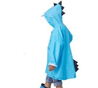 Poncho de pluie enfants vélo printemps, été garçons filles couleur unie boutons épais poncho imperméable pluie poncho gants d'hiver bébé, bleu, 2-4 ans