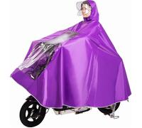 Poncho de pluie grande taille Tissu Oxford épais homme et femme avec bord et visière vélo électrique, moto couverture sans miroir XXXXL