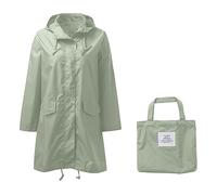 Poncho de Pluie Homme Imperméable Femme Veste de Pluie, Veste imperméable Longue pour Femmes léger Coupe-Vent extérieur Capuche Amovible Poche zippée Respirant Compact