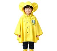 Poncho de pluie imperméable pour enfants garçons filles Cape 3D Dinosaure Sac d'école Mac, jaune, 7-9 ans