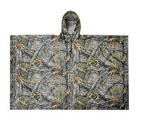 Poncho de pluie léger avec capuche - Imperméable - Respirant - Multifonction - Unisexe - Manteau de pluie pour les loisirs chasse chasse camping - Camouflage veste de pluie manteau de camouflage