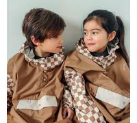 Poncho de pluie Poule Party adulte ou enfant damiers ( Damiers / 3 - 6 ans )