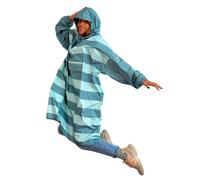 Poncho de pluie Poule Party adulte ou enfant Green Stripes ( Green Stripes / Adulte )