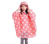 Poncho de pluie pour enfants en EVA motif cartoon, joli manteau de pluie pour adolescent, garçons et filles, cape de pluie légère coupe-vent à capuche (rose, 2 à 4 ans)