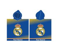 Poncho en coton enfant Real Madrid Bleu 55x110 cm