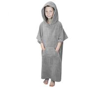 Poncho enfant , sortie de bain - gris