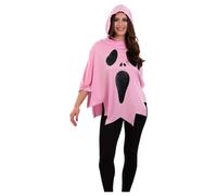 Poncho Fantôme Screamer Rose Visage Dames Filles Halloween Costume Cape