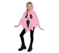Poncho Fantôme Screamer Rose Visage Dames Filles Halloween Costume Cape