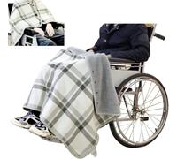 Poncho Femme 3-en-1 Réglable Multiway Surchauffé avec Boutons - Plaid Polaire à Carreaux pour Maison, Bureau, Voyage - Idéal Cadeau Noël