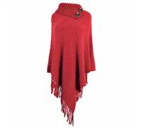 Poncho Femme Hiver Élégant Châle Femme Chaud Poncho Cape Réversible Écharpe Wraps Automne Hiver Poncho Femme Châle Femme Écharpe Cape Tricot Foulard Crochet