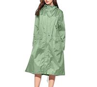 Poncho Femme, ImperméAble Femme à Capuche LéGer Manches Longues Coupe-Vent Fermeture éClair Et Cordon De Serrage avec Poches