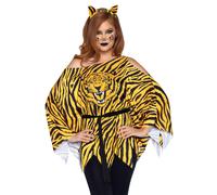 Poncho femme Leg Avenue Tiger Orange TU