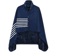 Poncho Femme - Non spécifié - Modèle Non spécifié - Flanelle Composite de Coton - Hiver - Couleur Bleu