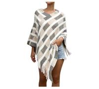 Poncho Femmes - FUNMOON - Cachemire - Beige - Hiver - Tricoté L