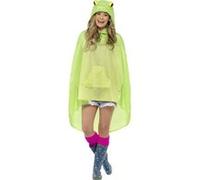 Smiffy's Poncho de fête Grenouille Vert avec sac à cordon Halloween