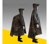 Poncho Imperméable À Capuche 3 En 1, Plusieurs Utilisations, Ripstop Festival, Pluie, Pour Camping, Randonnée, Escalade, Pêche, Chasse, Comme Tapis De Tente