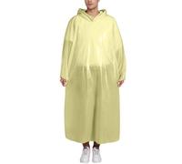 Poncho imperméable à capuche bleu avec drapé pleine longueur | Construction en polyéthylène, manches amples, design à capuche pour vêtements de pluie