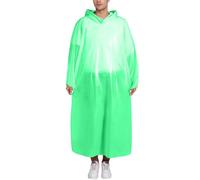 Poncho imperméable à capuche bleu avec drapé pleine longueur | Construction en polyéthylène, manches amples, design à capuche pour vêtements de pluie