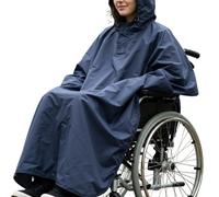 Poncho imperméable pour fauteuil roulant, cape et housse de chaise pour adultes, ajustement universel, léger, à capuche, coupe-vent