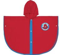 Poncho imperméable Spiderman pour enfants - Taille 3/4 ans - Couleur rouge avec capuche et passepoil bleu - Fabriqué en PVC avec fermeture à boutons - Produit original conçu en Espagne, rouge, 3-4 ans
