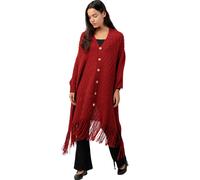 Poncho long femme Admas Punto Rouge TU