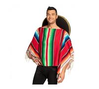 Boland Poncho mexicain 95480 120 cm Couleurs vives Multicolore G Adulte