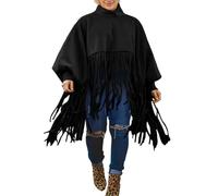 Poncho Mexicain Déguisement Carnaval Femme Costume Deguisement Cowboy Indien Mardi Gras Tenue Cape Hippie Western,Déguisement Cowgirl pour Carnaval Halloween Festival et Soirée à Thème Black 5XL