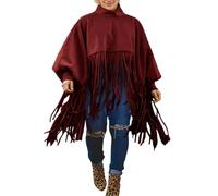 Poncho Mexicain Déguisement Carnaval Femme Costume Deguisement Cowboy Indien Mardi Gras Tenue Cape Hippie Western,Déguisement Cowgirl pour Carnaval Halloween Festival et Soirée à Thème Red 3XL