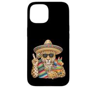 Poncho Mexicain Léopard Cinco De Mayo Fiesta Sombrero Meme Coque pour iPhone 15